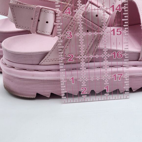 Dr. Martens Voss Mono Pink Hydro Leather Strap Sandals Size 9 - Picture 11 of 11